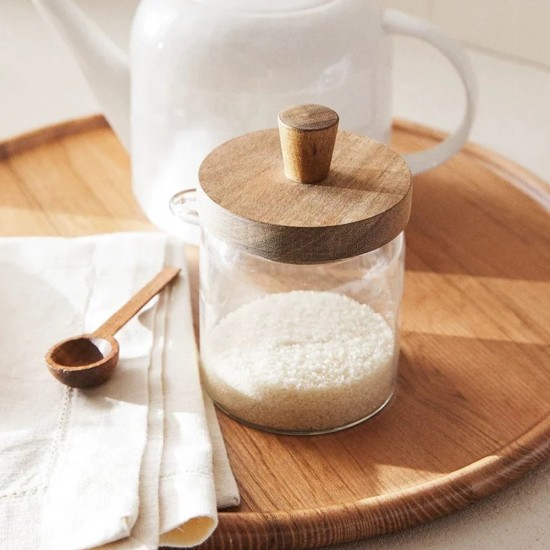 Glass Jar with Wooden Spoon